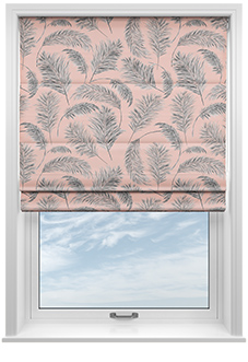 Pampas Grass, Sorbet - Motorised Roman Blind